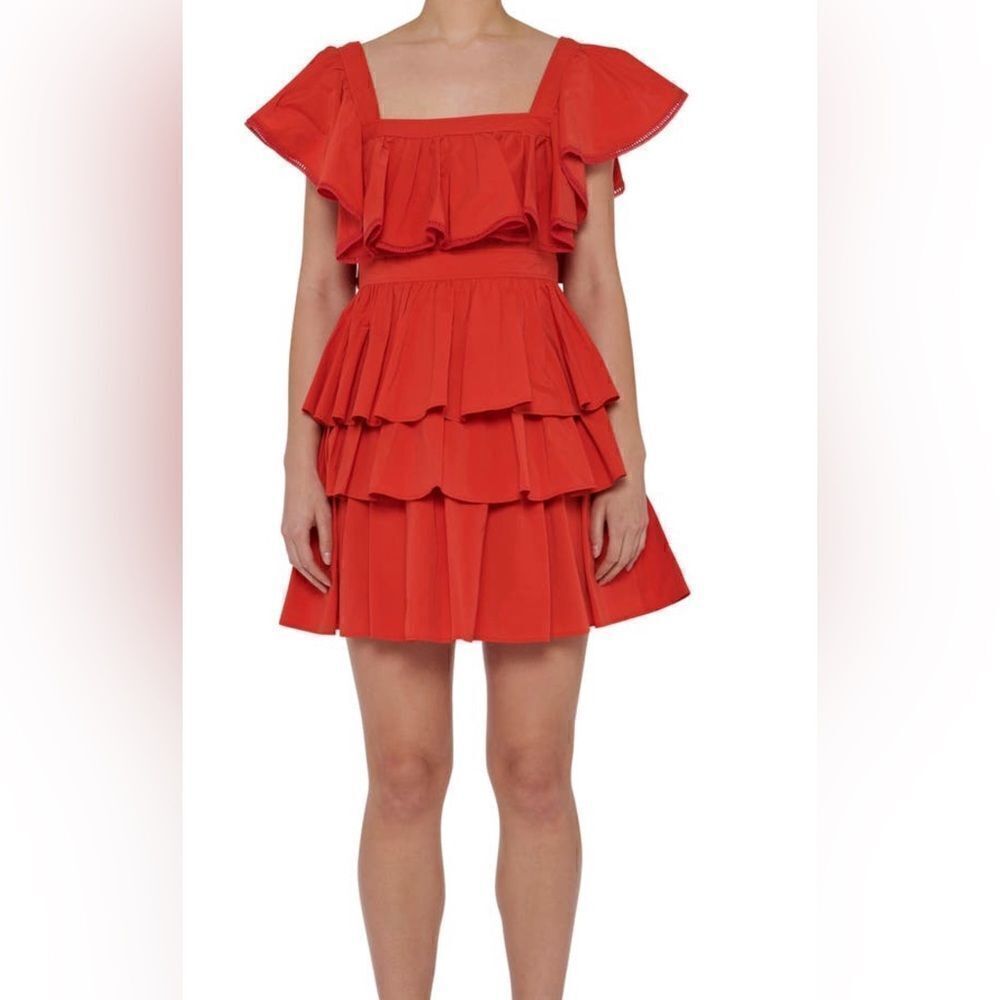 Toccin ruffle mini dress NWT Size 8